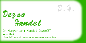 dezso handel business card